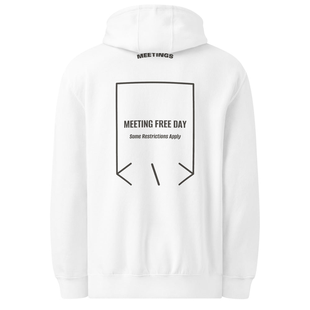 Meeting Free Day — White Charcoal Heather back mockup