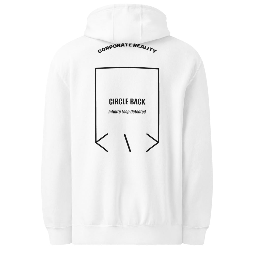 Circle Back — White Black back mockup