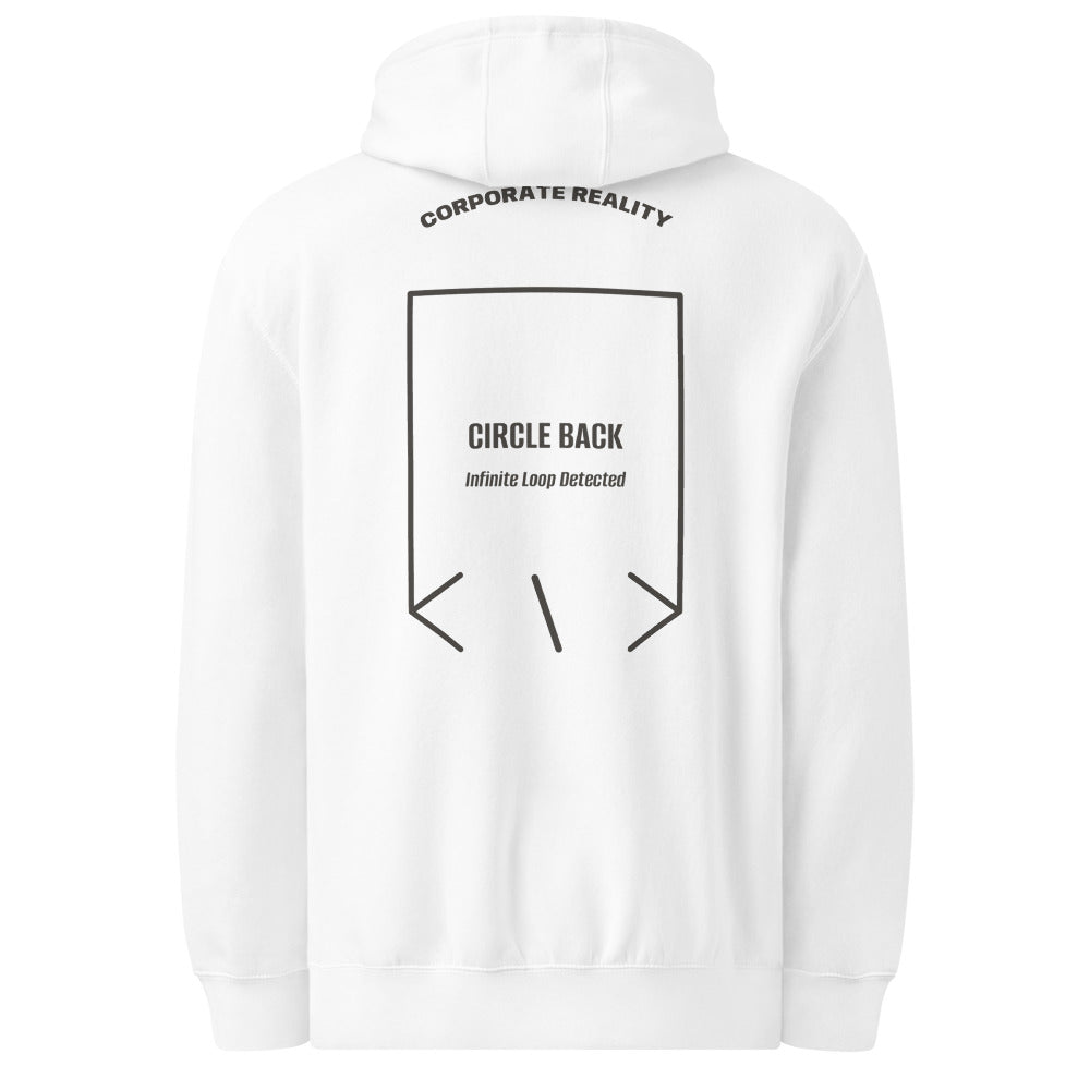 Circle Back — White Charcoal Heather back mockup
