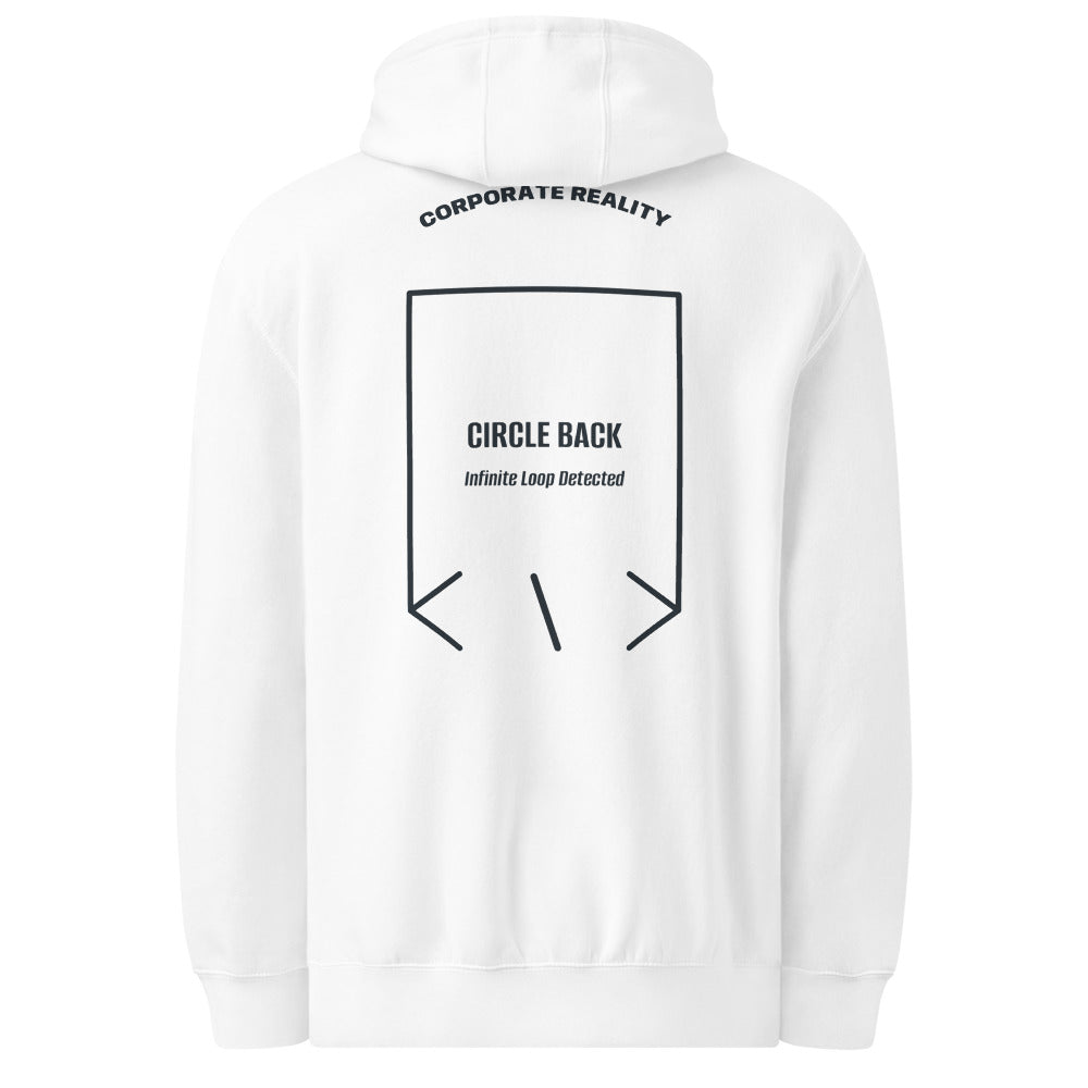 Circle Back — White Navy back mockup