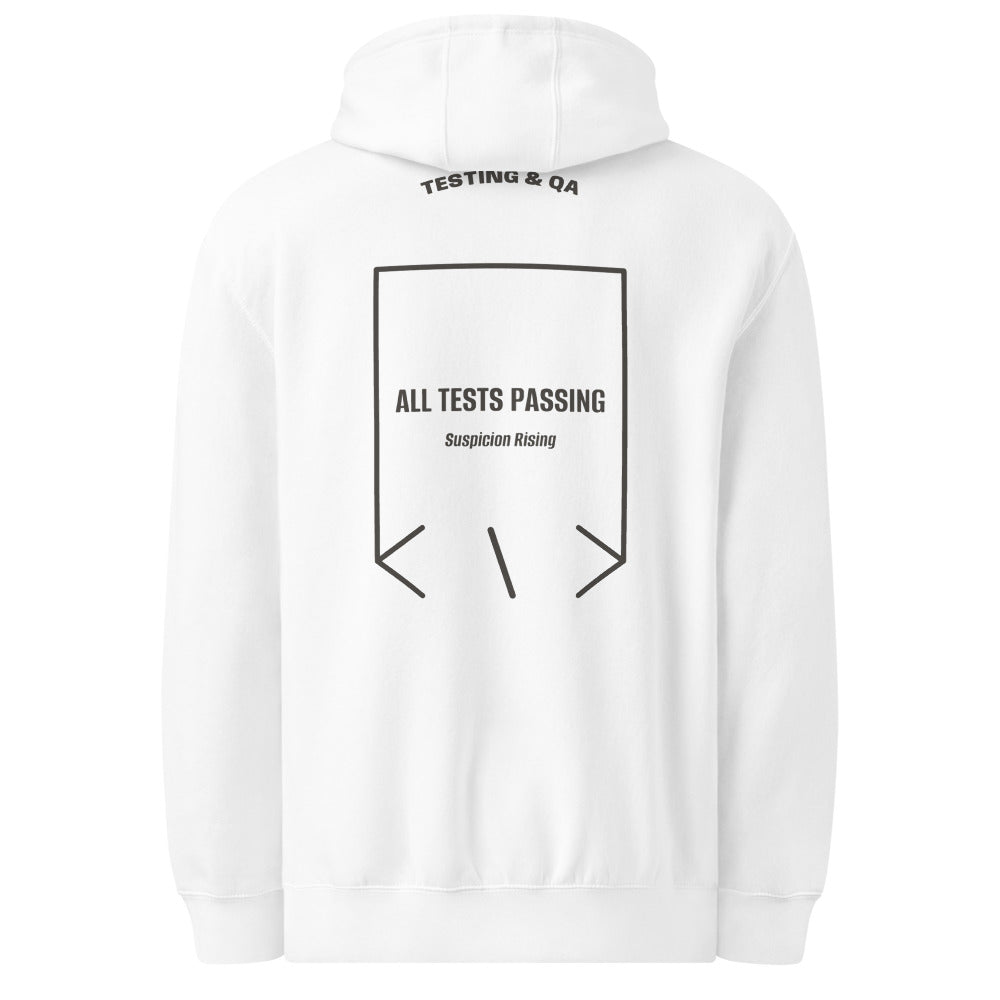 All Tests Passing — White Charcoal Heather back mockup