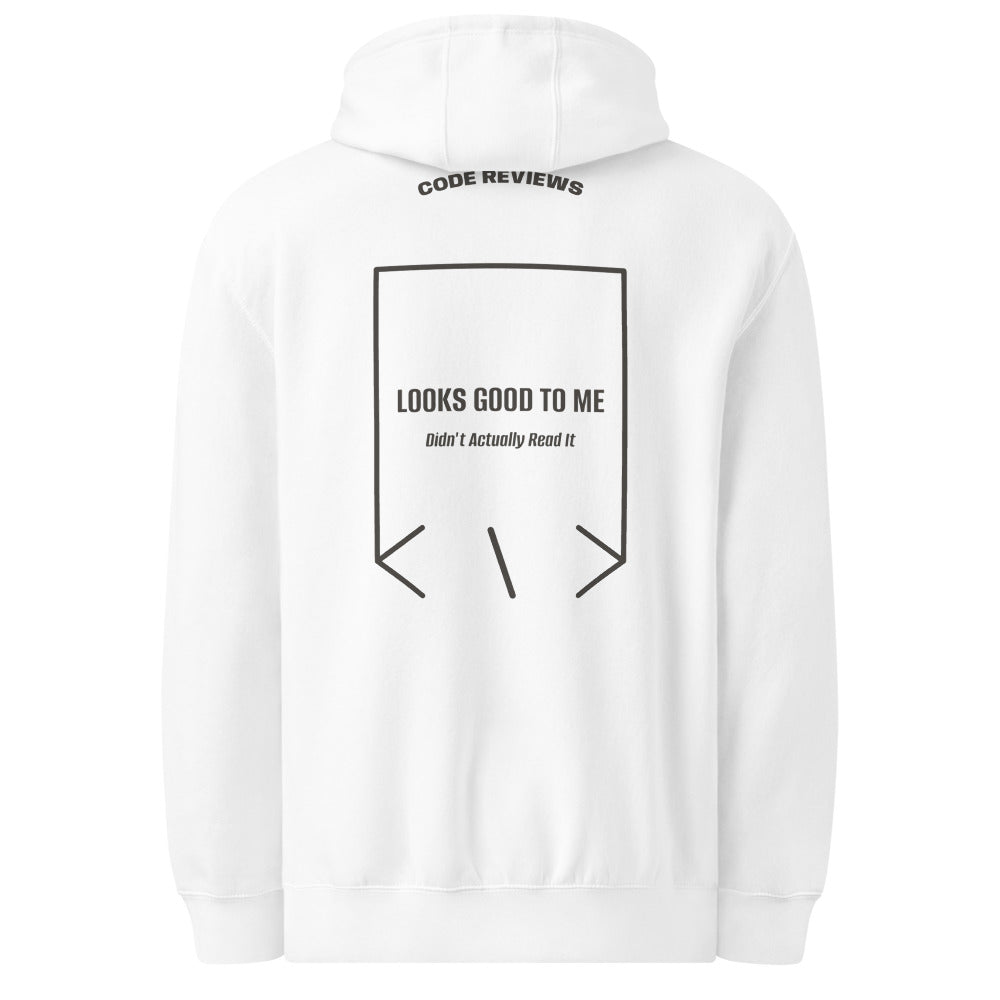Looks Good To Me — White Charcoal Heather back mockup