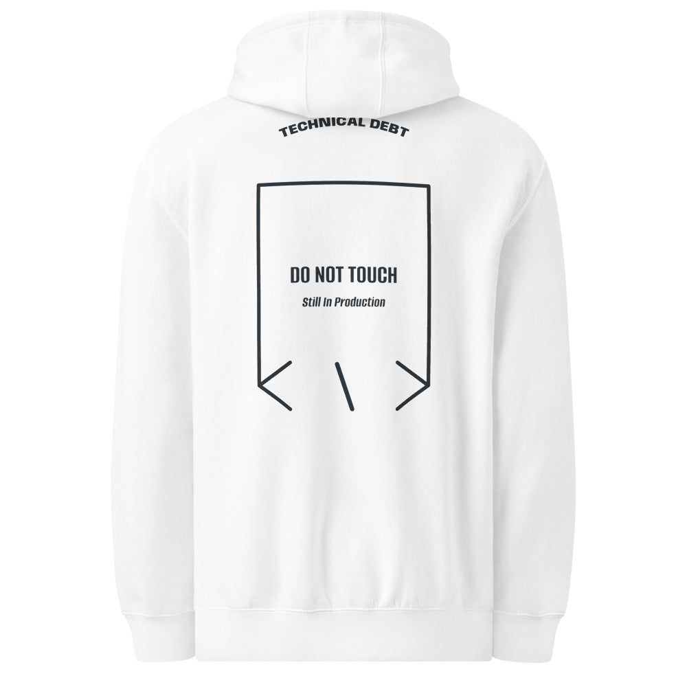 Do Not Touch — White Navy back mockup
