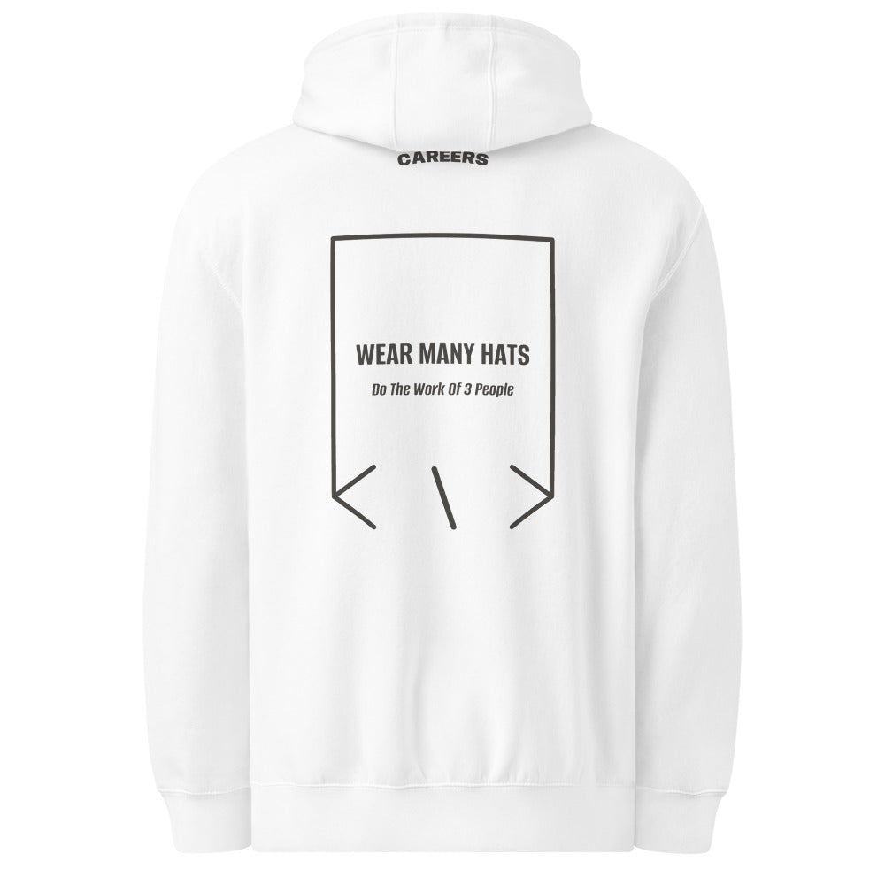 Wear Many Hats — White Charcoal Heather back mockup