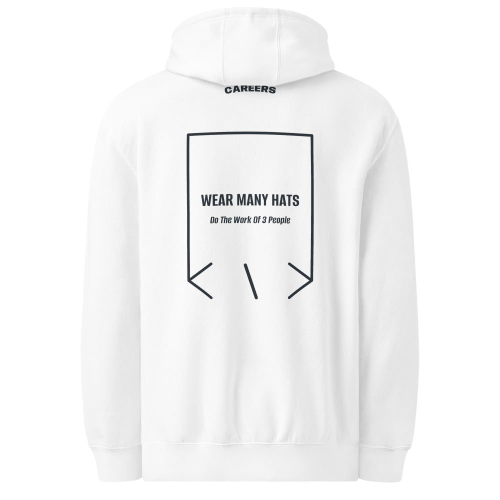 Wear Many Hats — White Navy back mockup