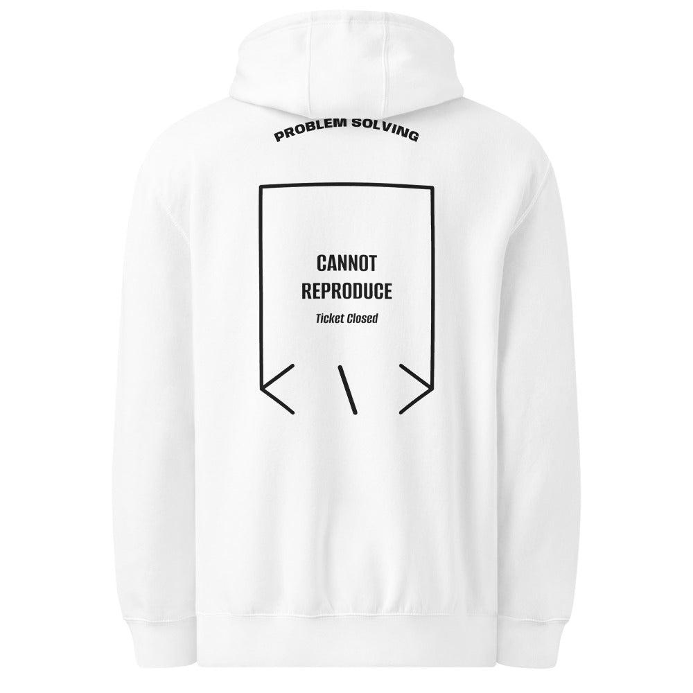 Cannot Reproduce — White Black back mockup