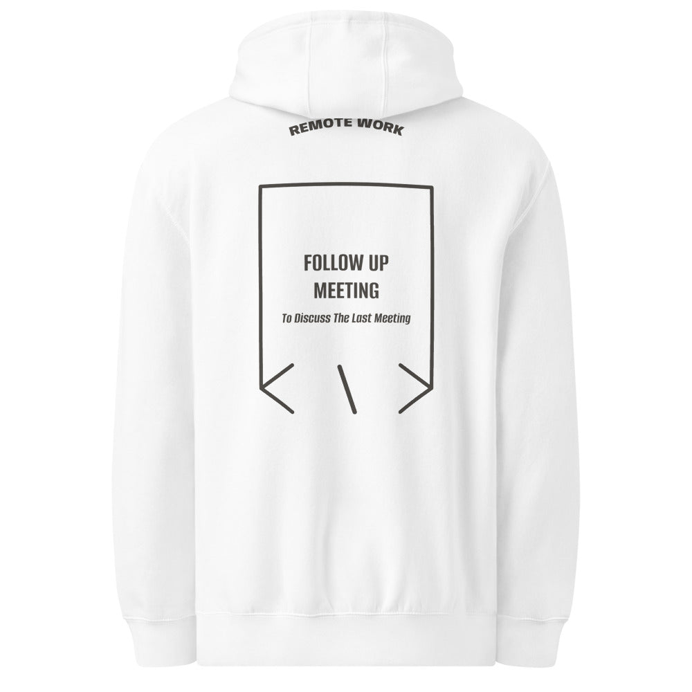 Follow Up Meeting — White Charcoal Heather back mockup