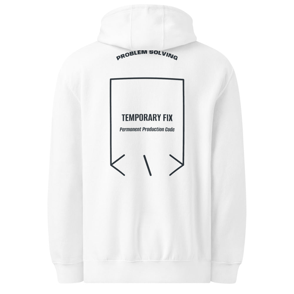 Temporary Fix — White Navy back mockup