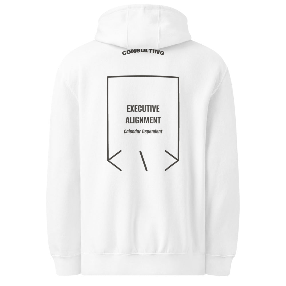 Executive Alignment — White Charcoal Heather back mockup