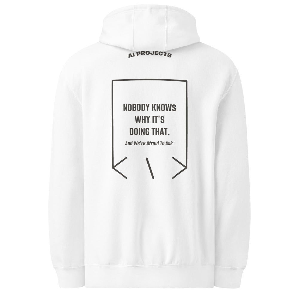Nobody Knows Why It's Doing That. — White Charcoal Heather back mockup