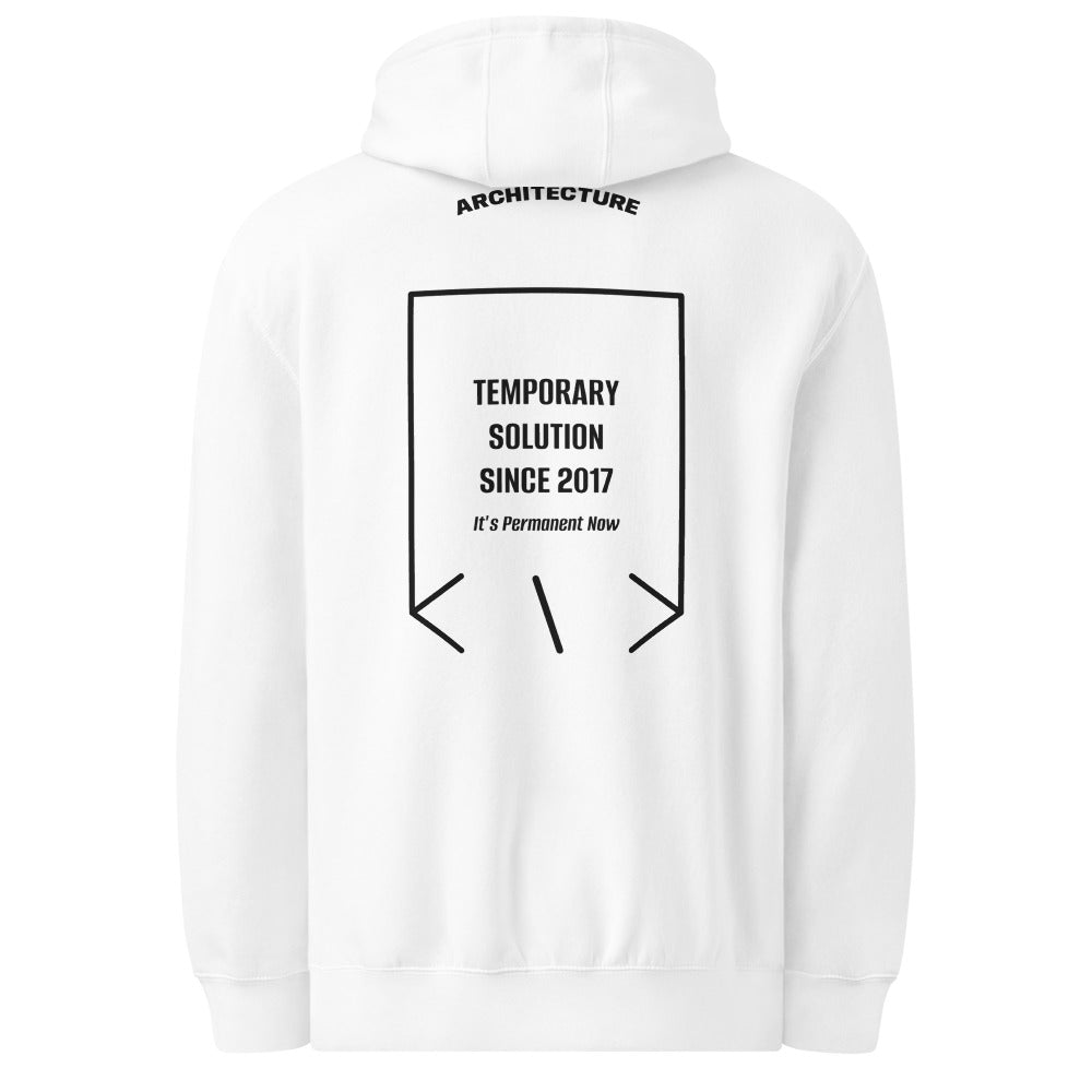 Temporary Solution Since 2017 — White Black back mockup