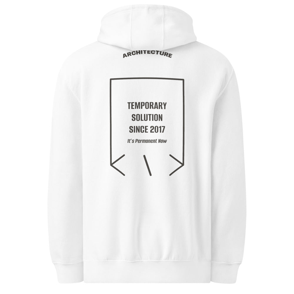 Temporary Solution Since 2017 — White Charcoal Heather back mockup