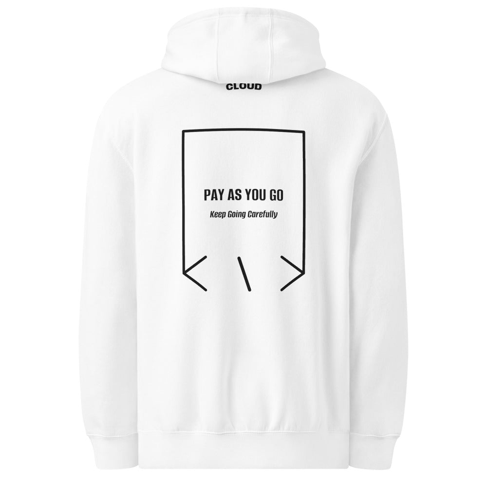 Pay As You Go — White Black back mockup