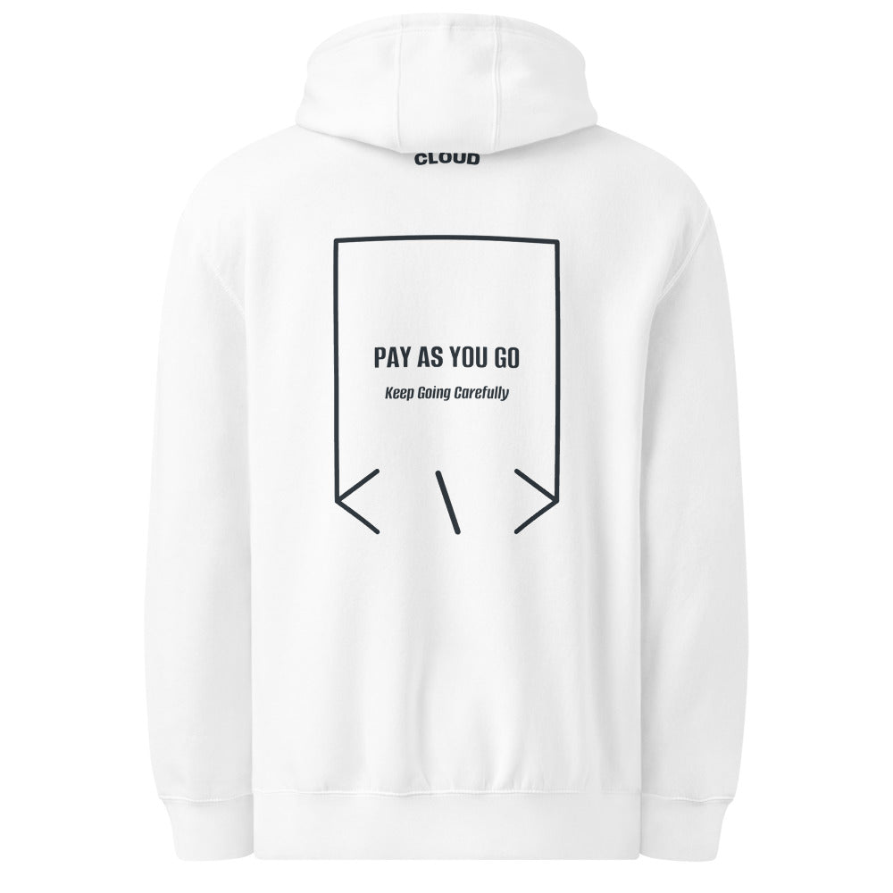 Pay As You Go — White Navy back mockup