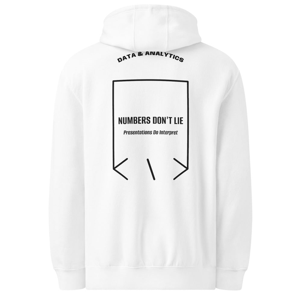 Numbers Don't Lie — White Black back mockup
