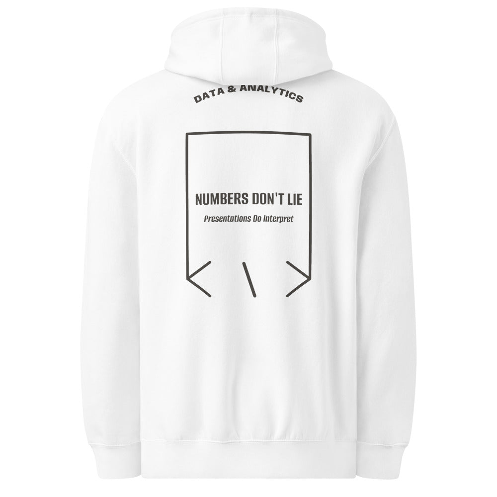 Numbers Don't Lie — White Charcoal Heather back mockup