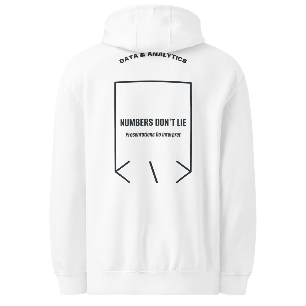 Numbers Don't Lie — White Navy back mockup