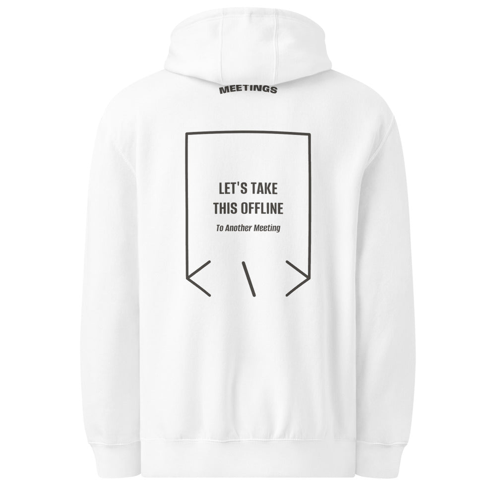 Let's Take This Offline — White Charcoal Heather back mockup