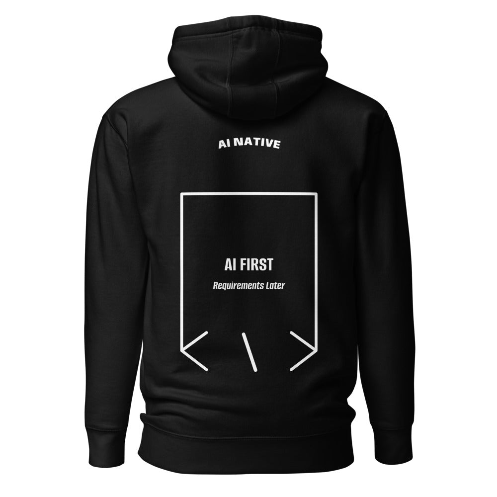 AI First — Black White back mockup