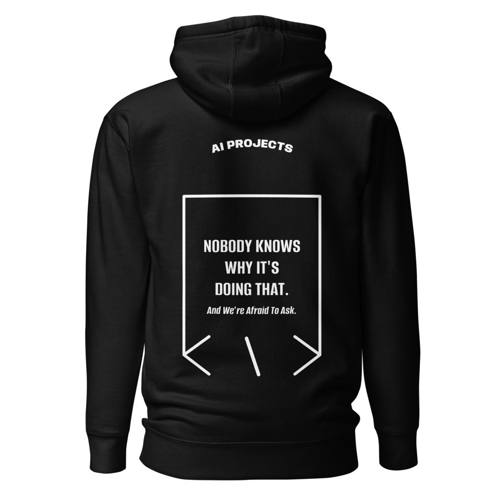 Nobody Knows Why It's Doing That. — Black White back mockup