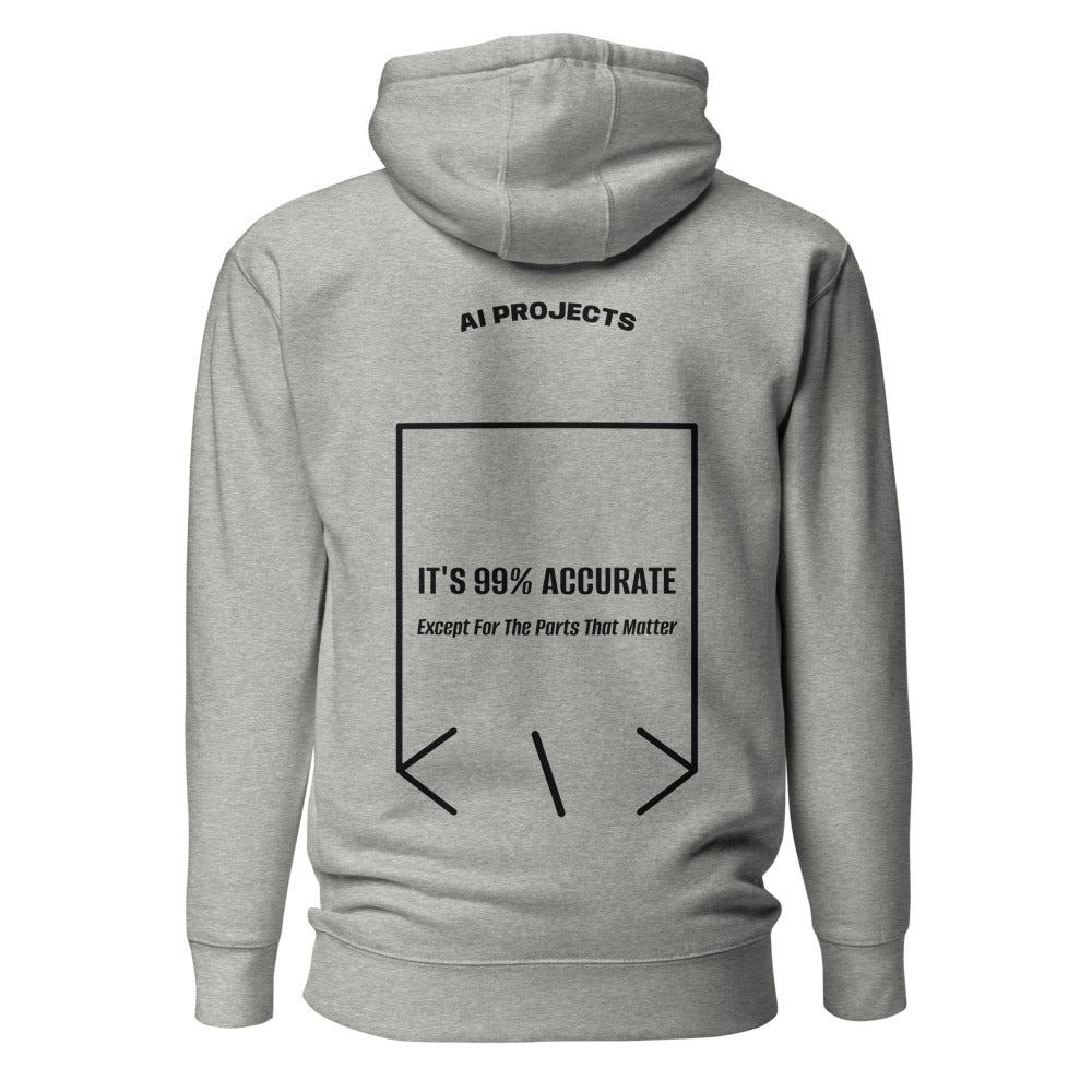 It's 99% Accurate — Carbon Grey Black back mockup