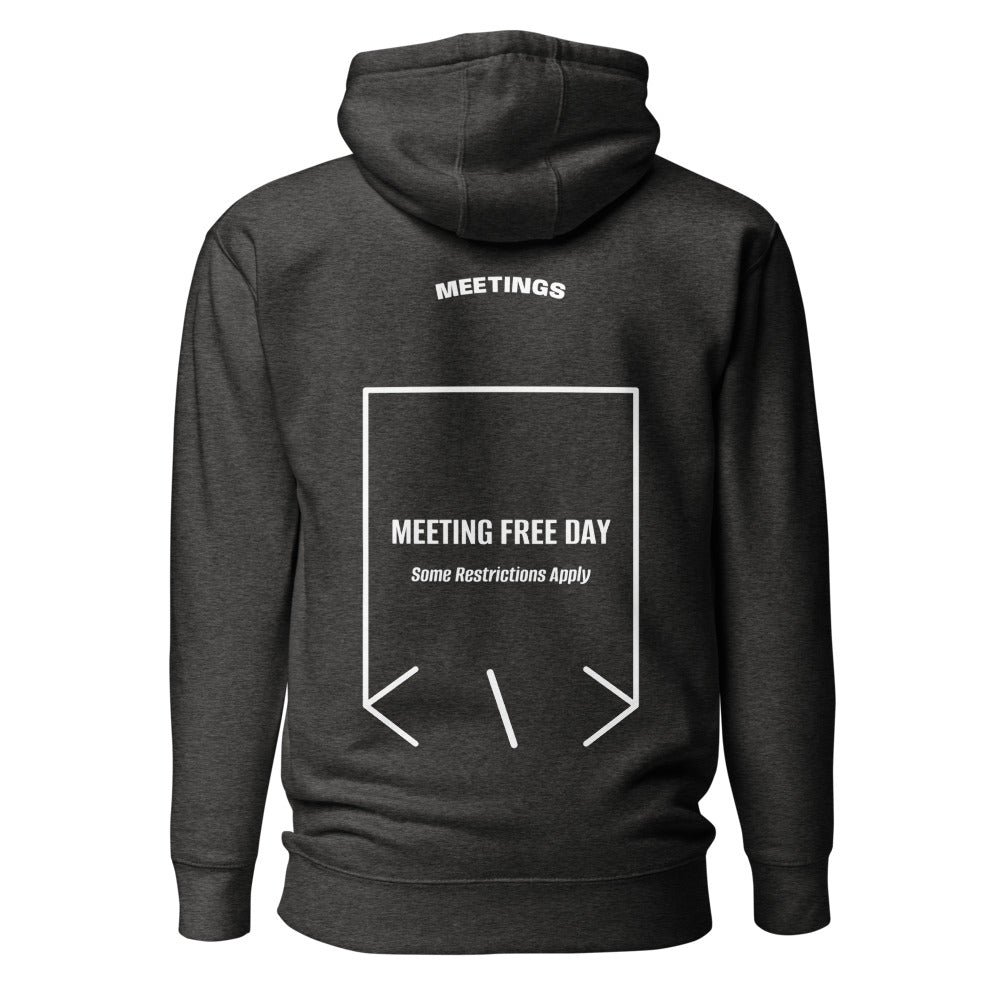 Meeting Free Day — Charcoal Heather White back mockup
