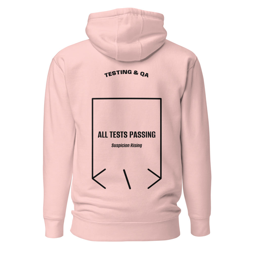 All Tests Passing — Light Pink Black back mockup