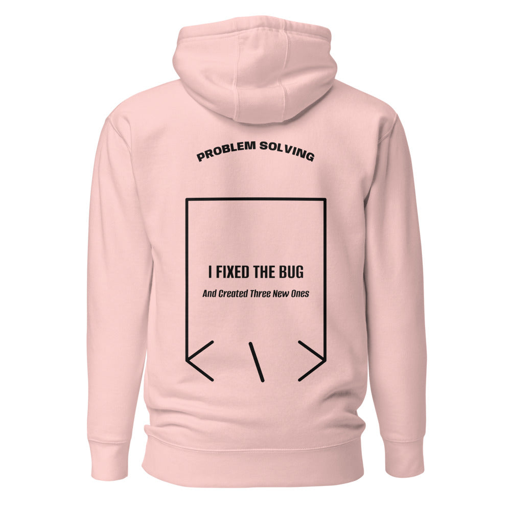 I Fixed The Bug — Light Pink Black back mockup