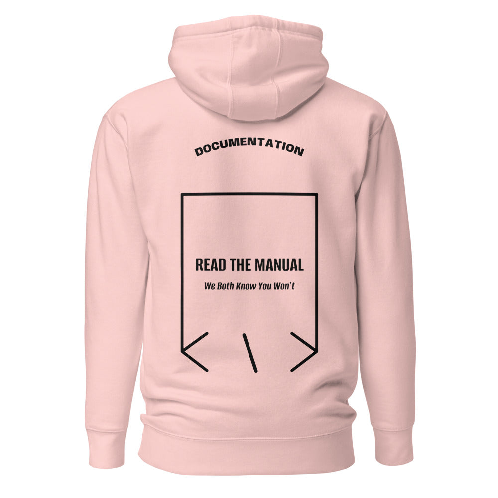 Read The Manual — Light Pink Black back mockup