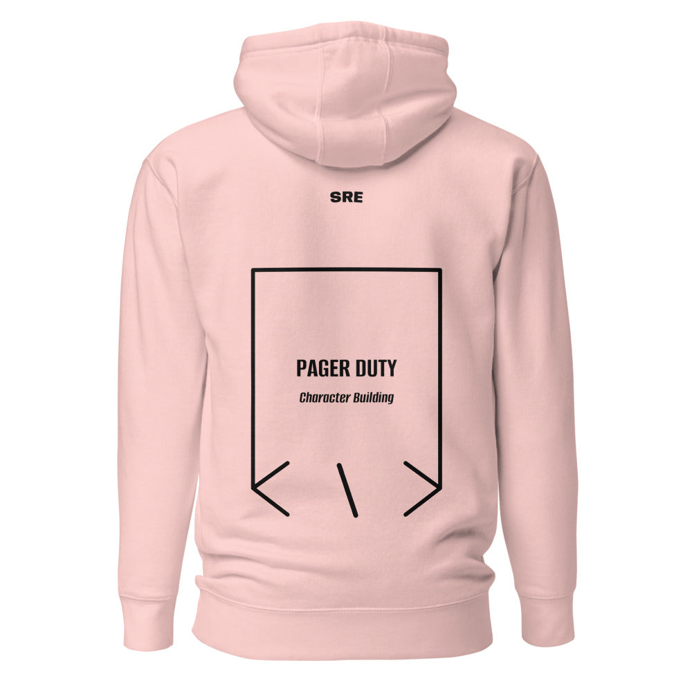 Pager Duty — Light Pink Black back mockup
