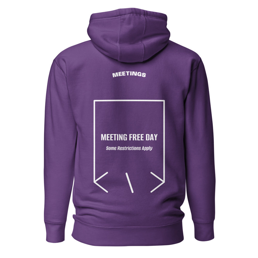Meeting Free Day — Purple White back mockup