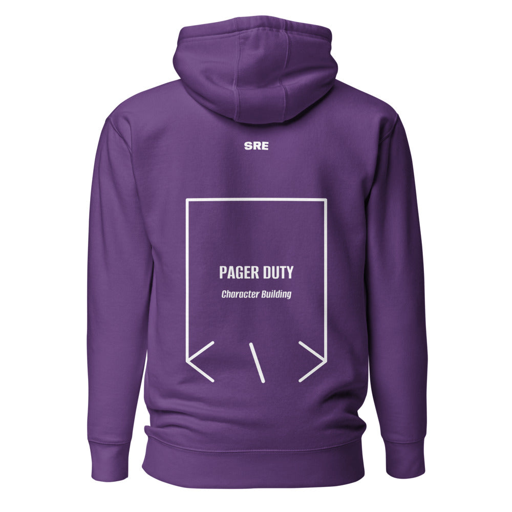 Pager Duty — Purple White back mockup