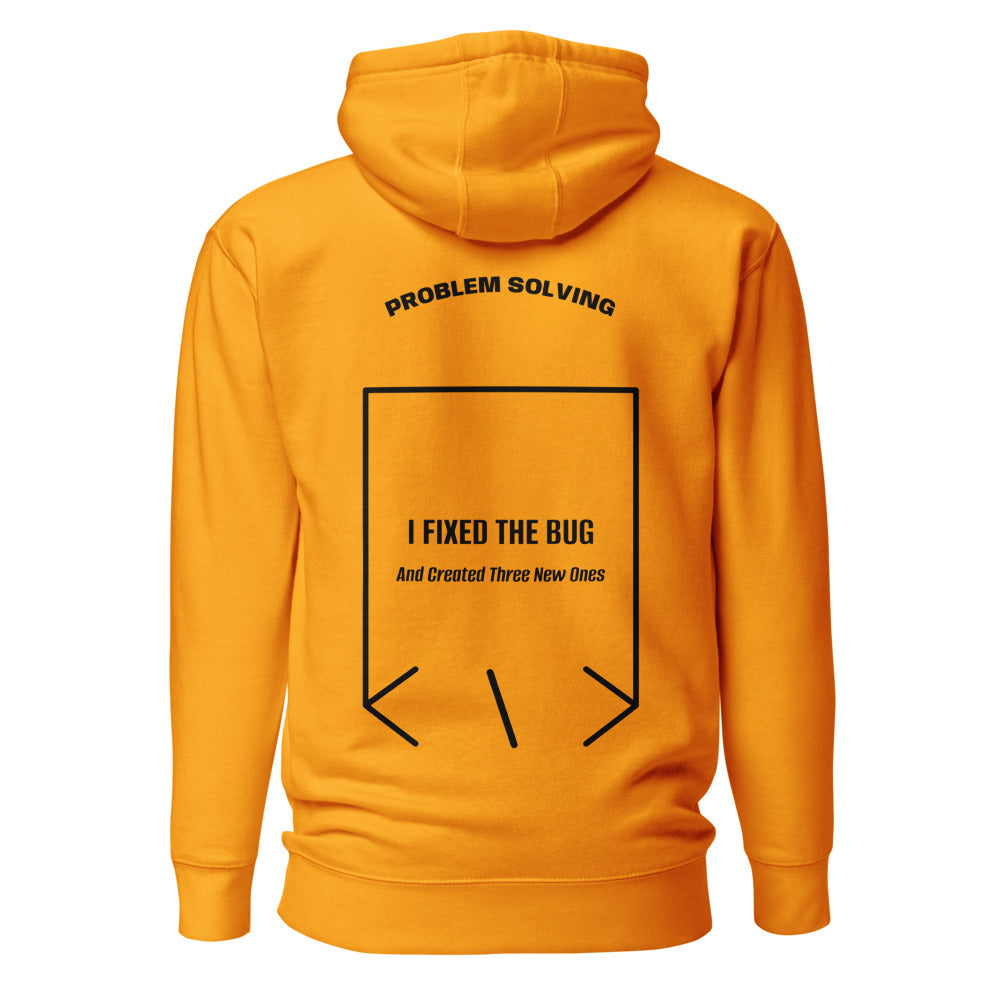 I Fixed The Bug — Team Gold Black back mockup