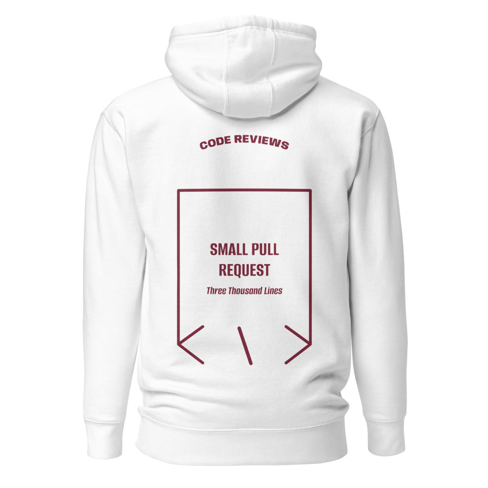 Small Pull Request — White Maroon back mockup