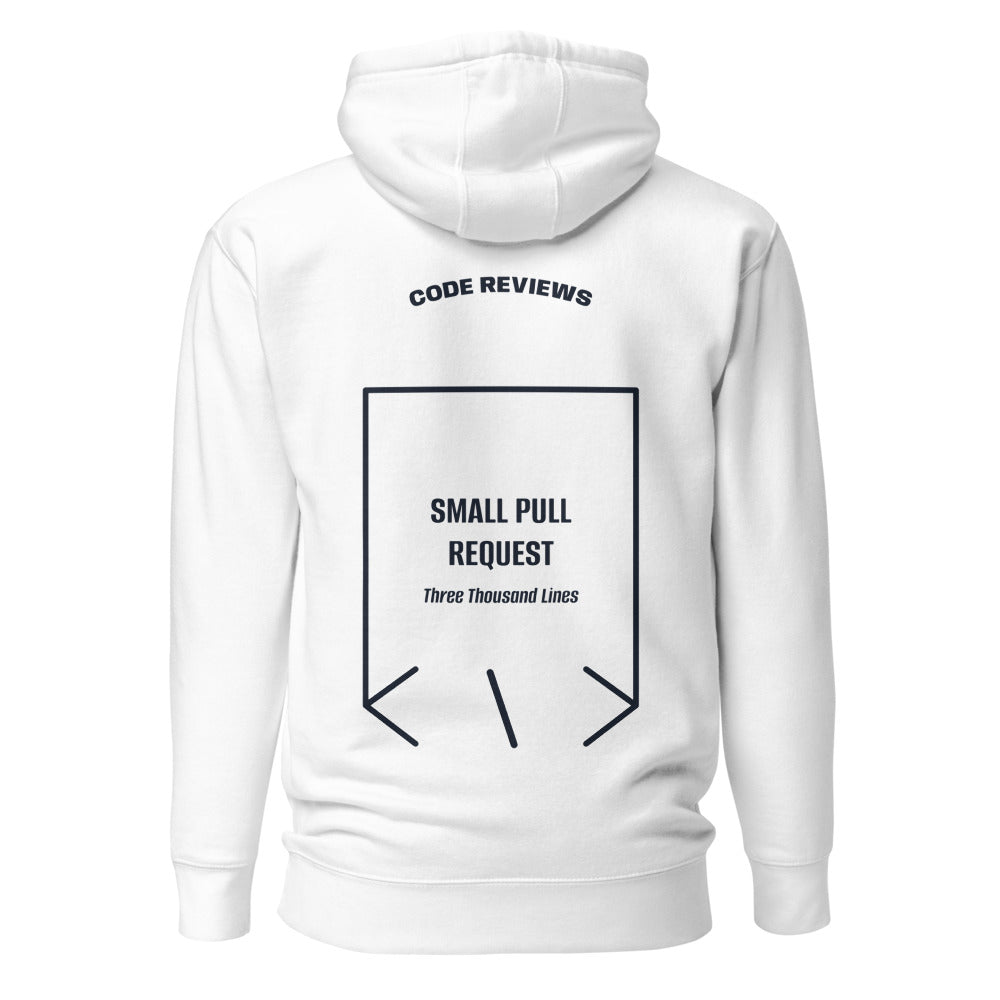 Small Pull Request — White Navy Blazer back mockup