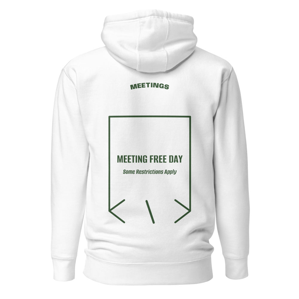 Meeting Free Day — White Forest Green back mockup