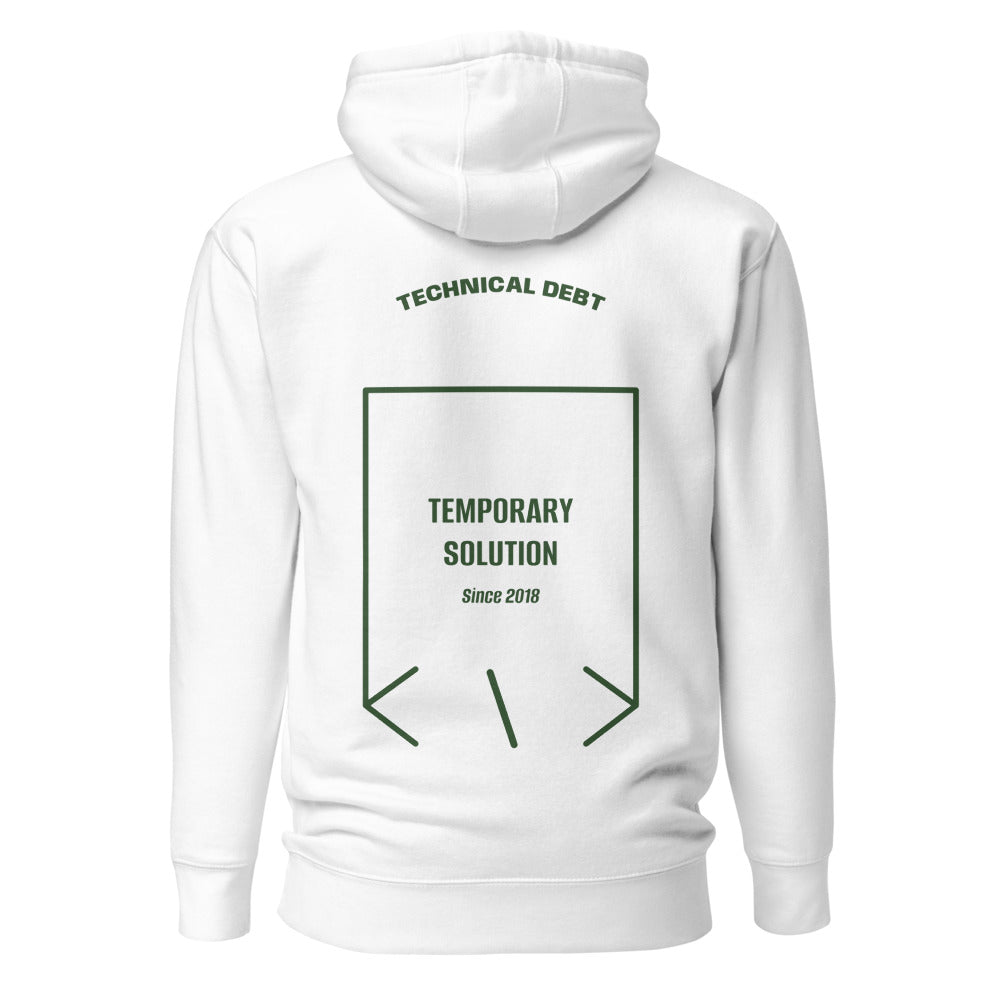 Temporary Solution — White Forest Green back mockup