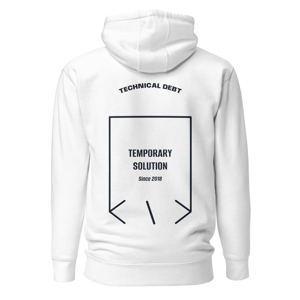 Temporary Solution — White Navy Blazer back mockup