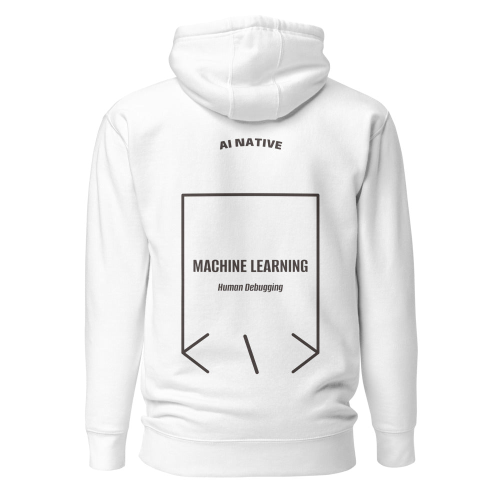 Machine Learning — White Charcoal Heather back mockup