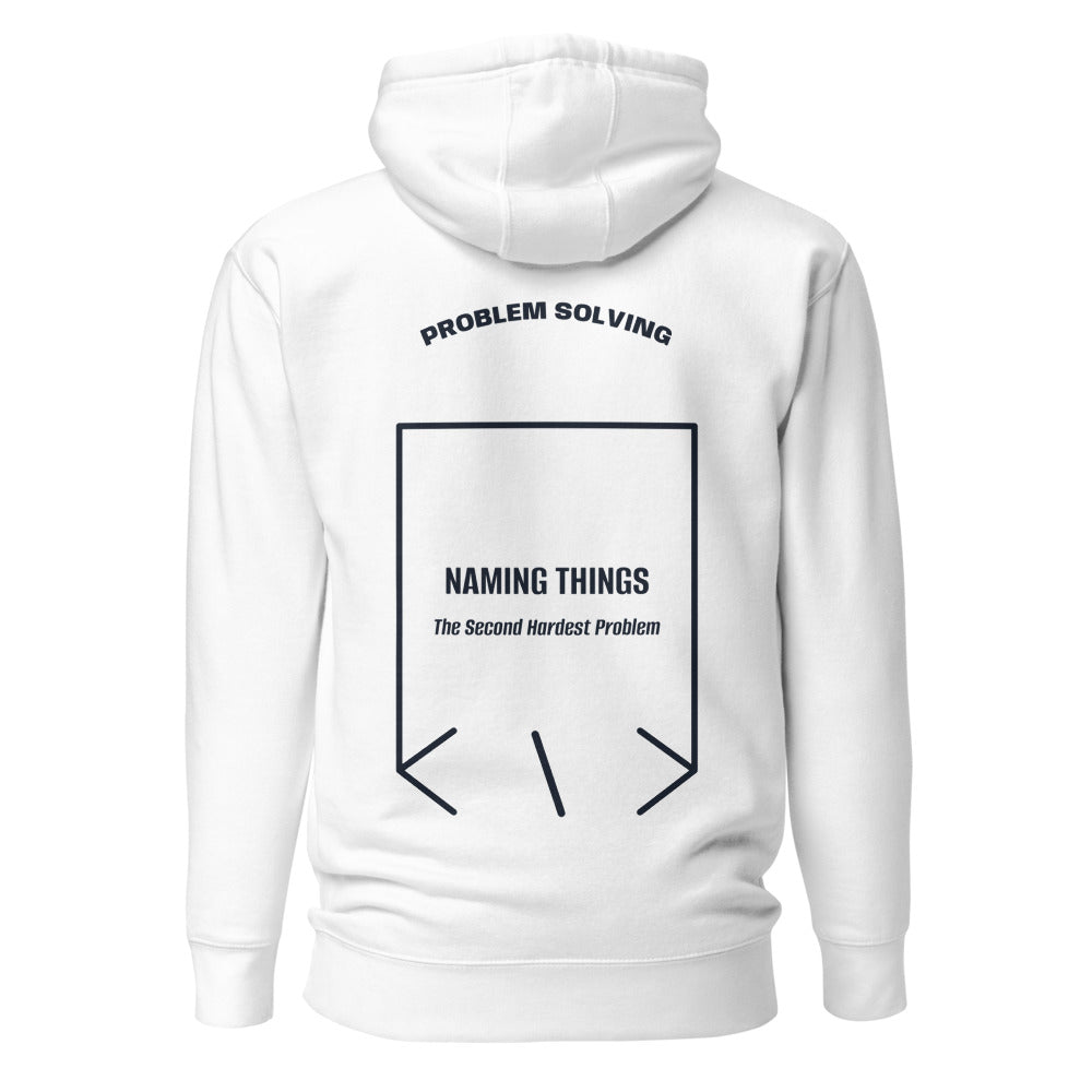 Naming Things — White Navy Blazer back mockup