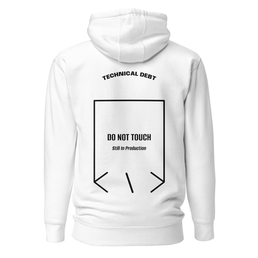 Do Not Touch — White Black back mockup