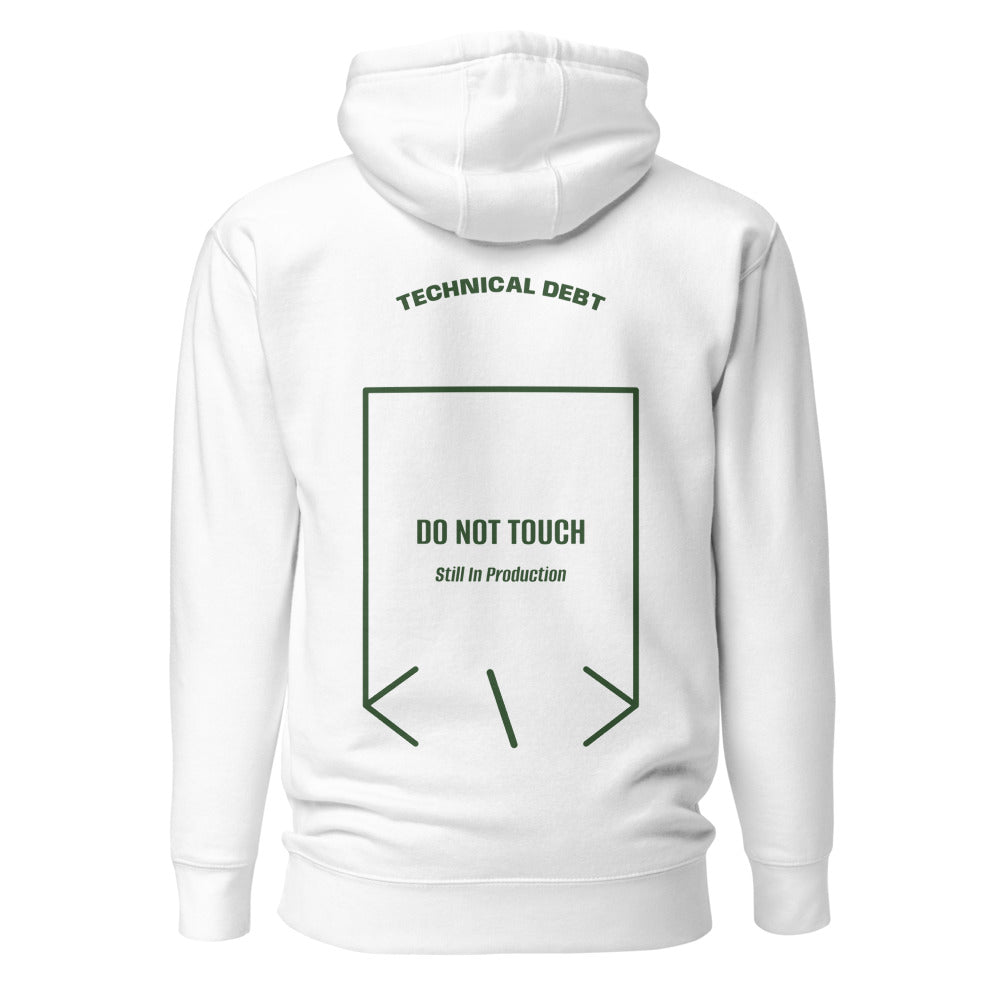 Do Not Touch — White Forest Green back mockup