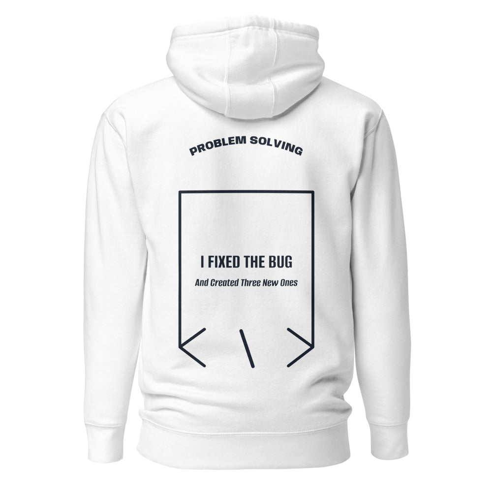I Fixed The Bug — White Navy Blazer back mockup