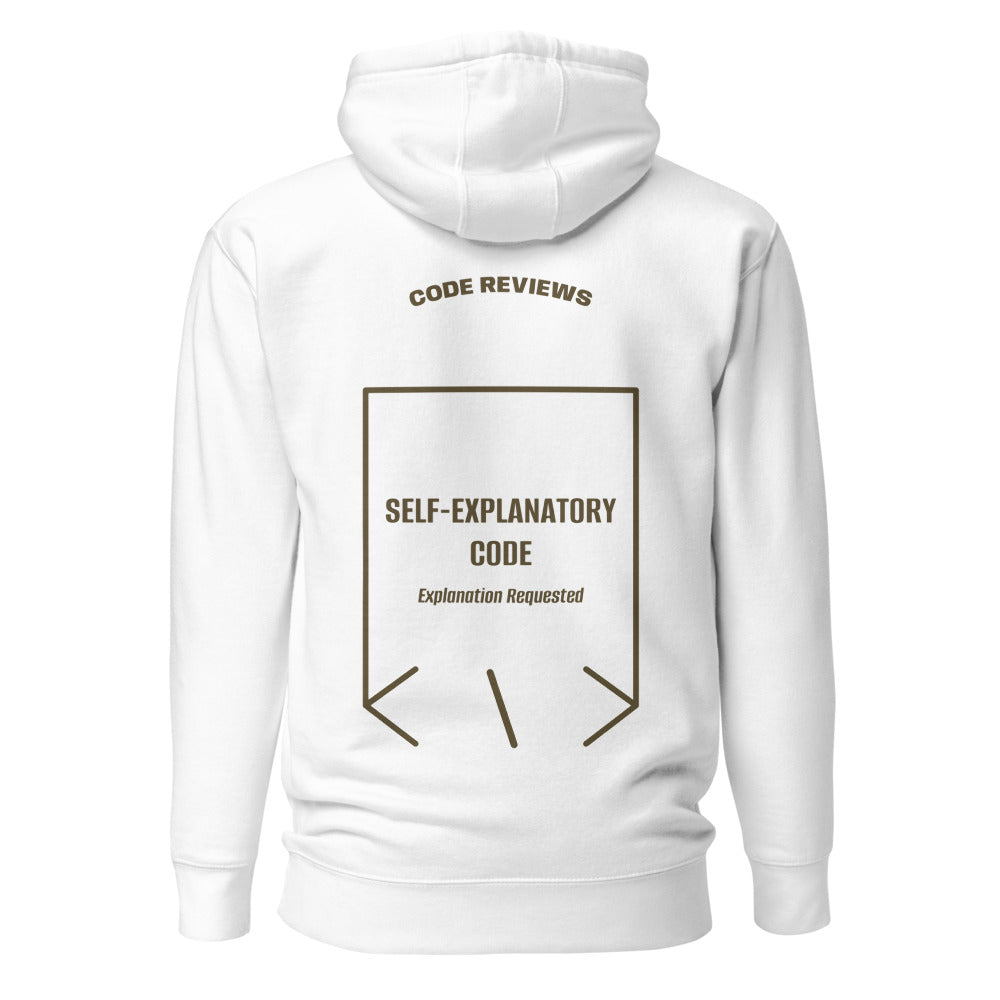 Self-Explanatory Code — White Military Green back mockup