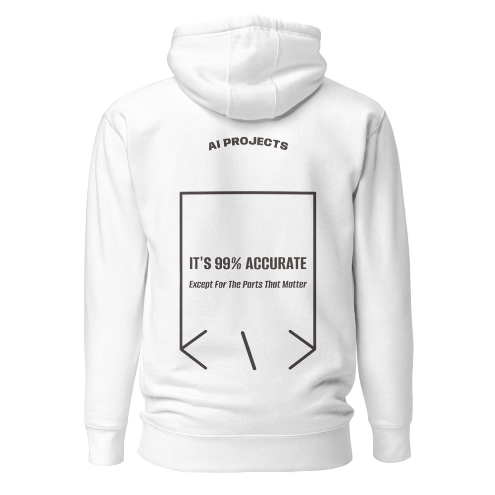 It's 99% Accurate — White Charcoal Heather back mockup