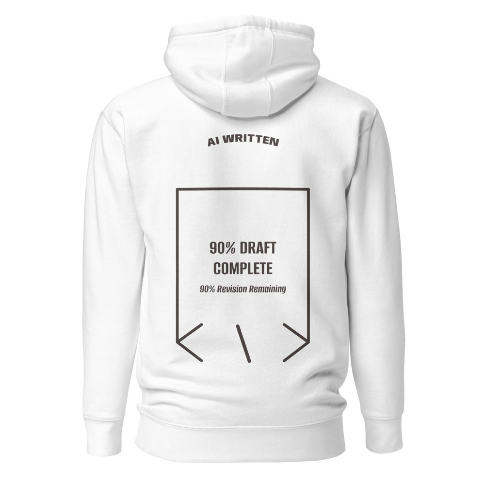 90% Draft Complete — White Charcoal Heather back mockup