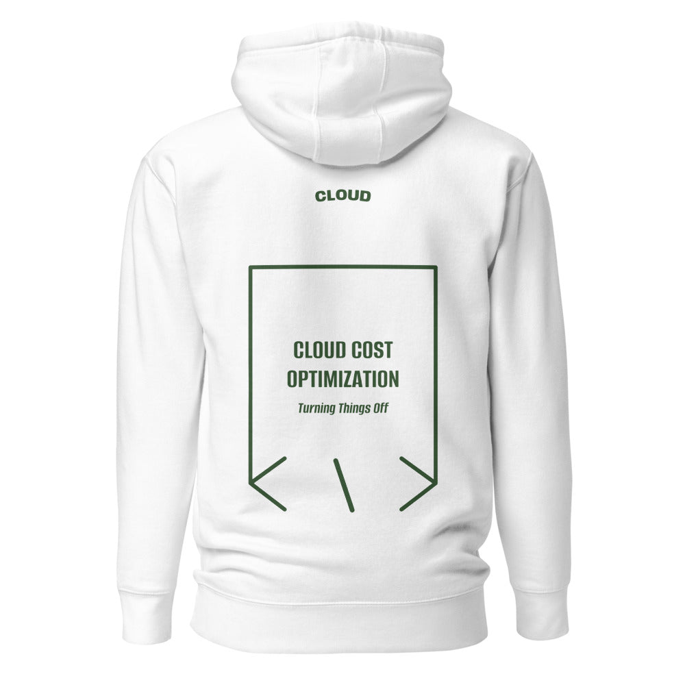 Cloud Cost Optimization — White Forest Green back mockup