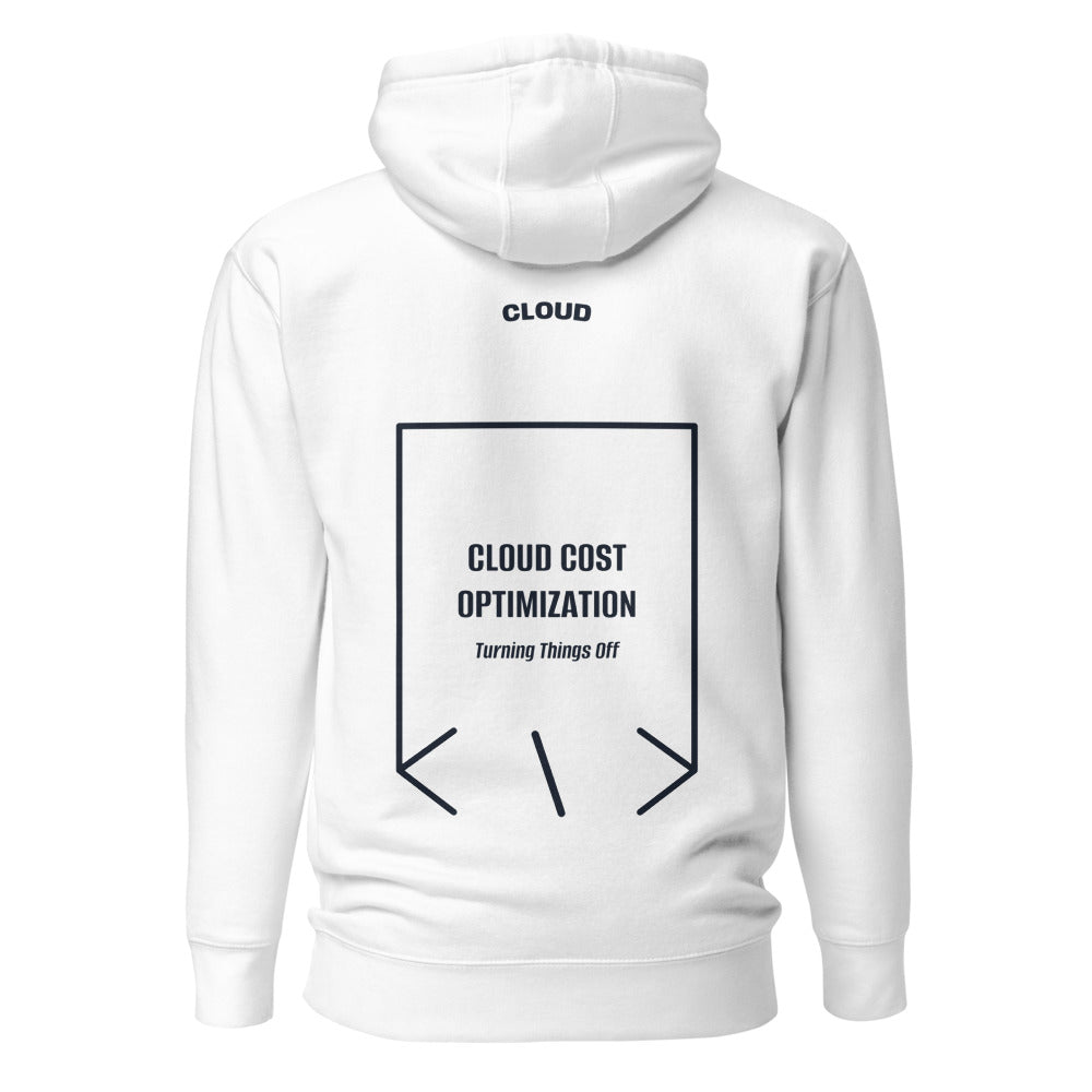 Cloud Cost Optimization — White Navy Blazer back mockup
