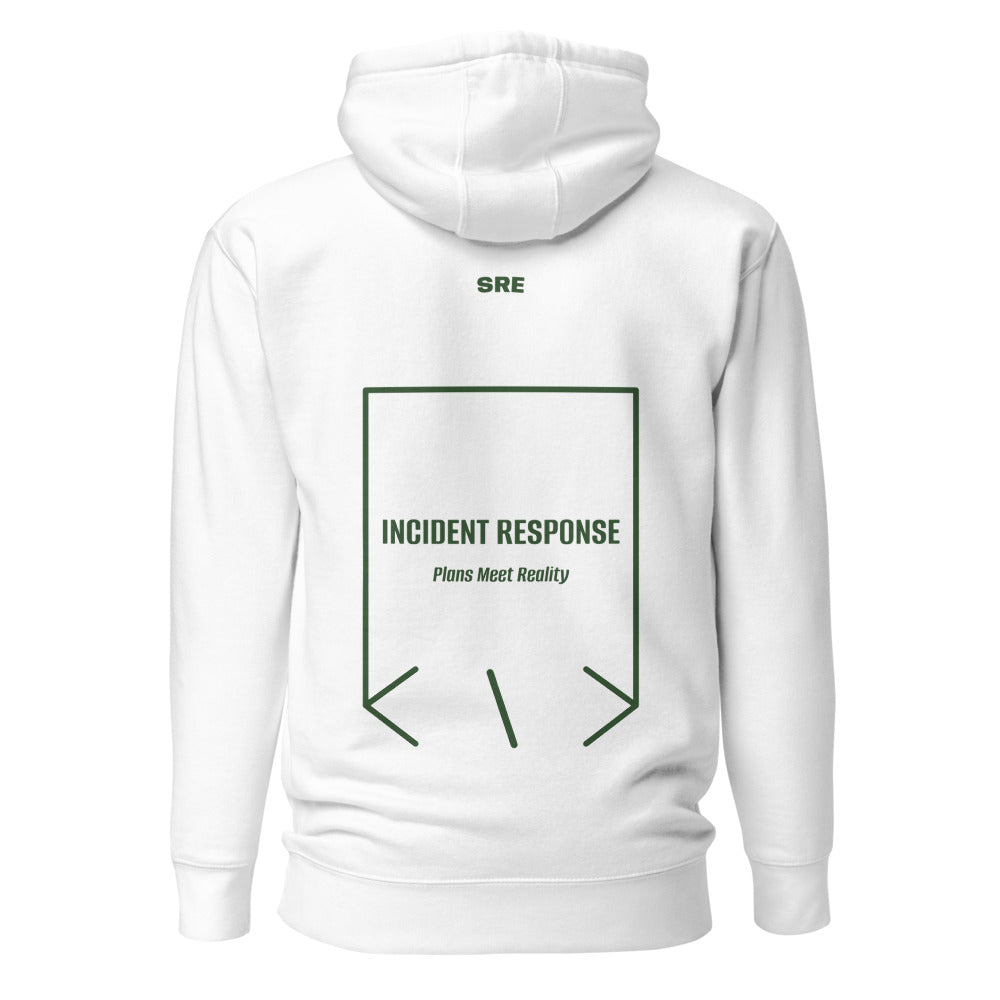 Incident Response — White Forest Green back mockup