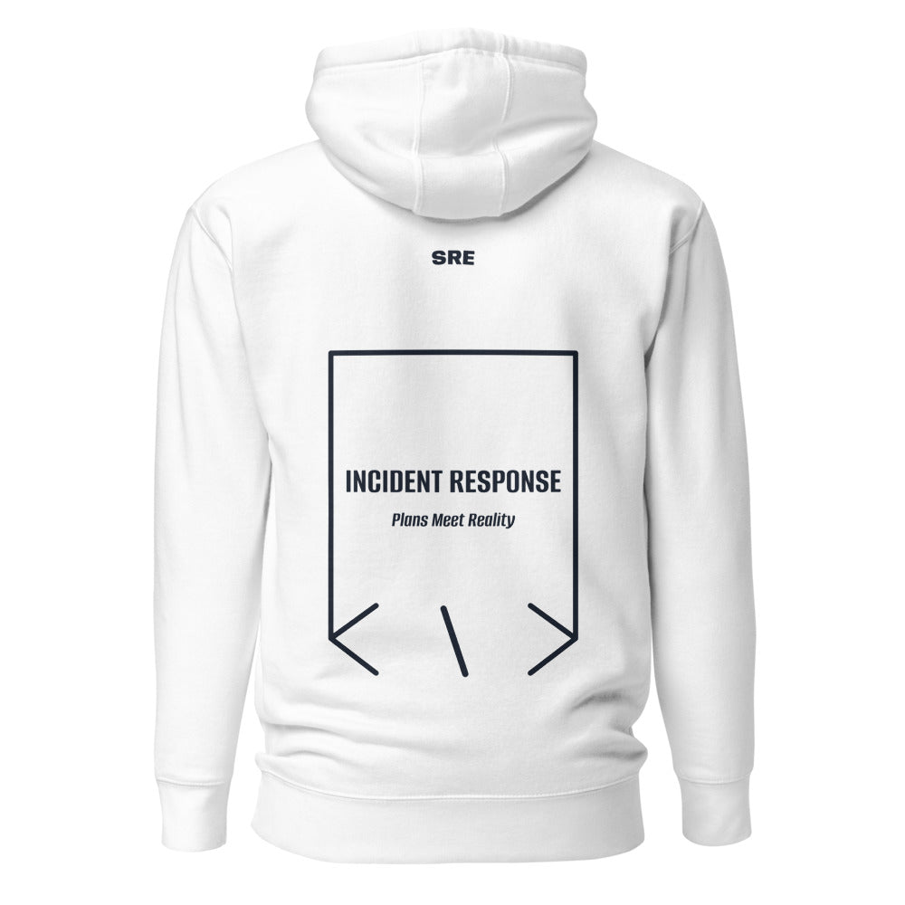Incident Response — White Navy Blazer back mockup